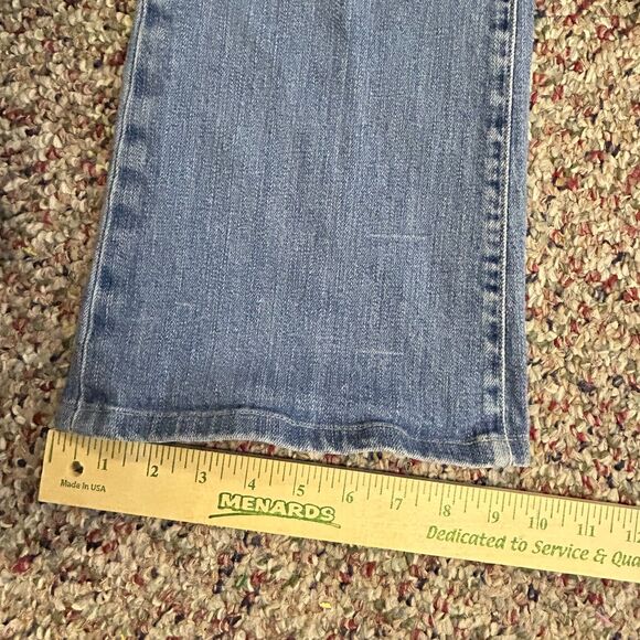 Paige Hollywood Hills Blue Light-Med Wash Lower Rise Flared Bootcut Jeans Sz 31 - Picture 13 of 14